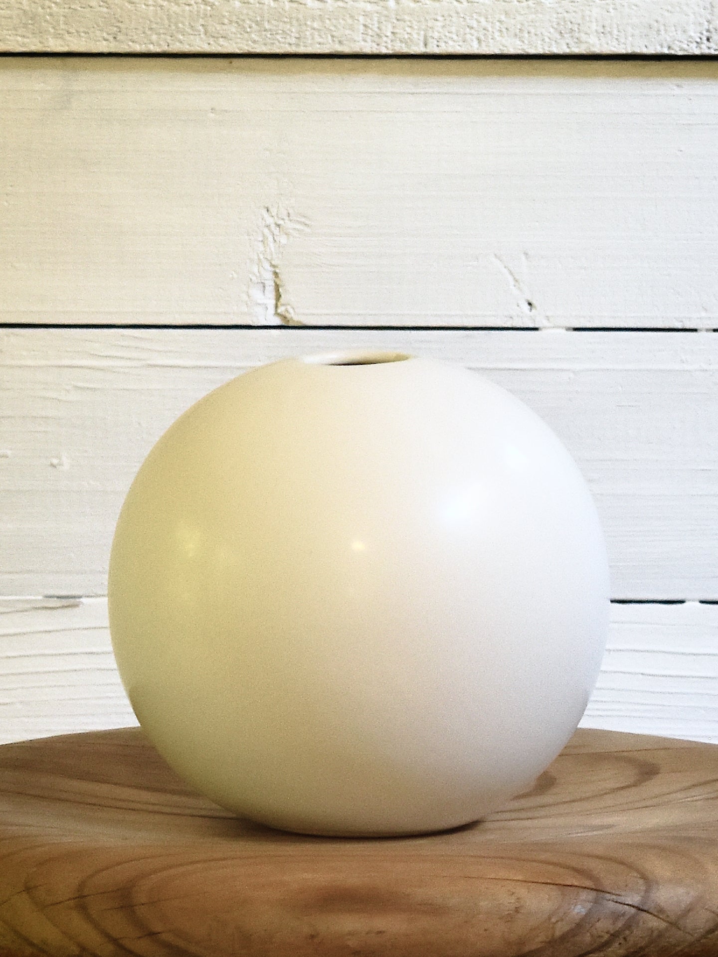 Ceramic Orb Vase - White