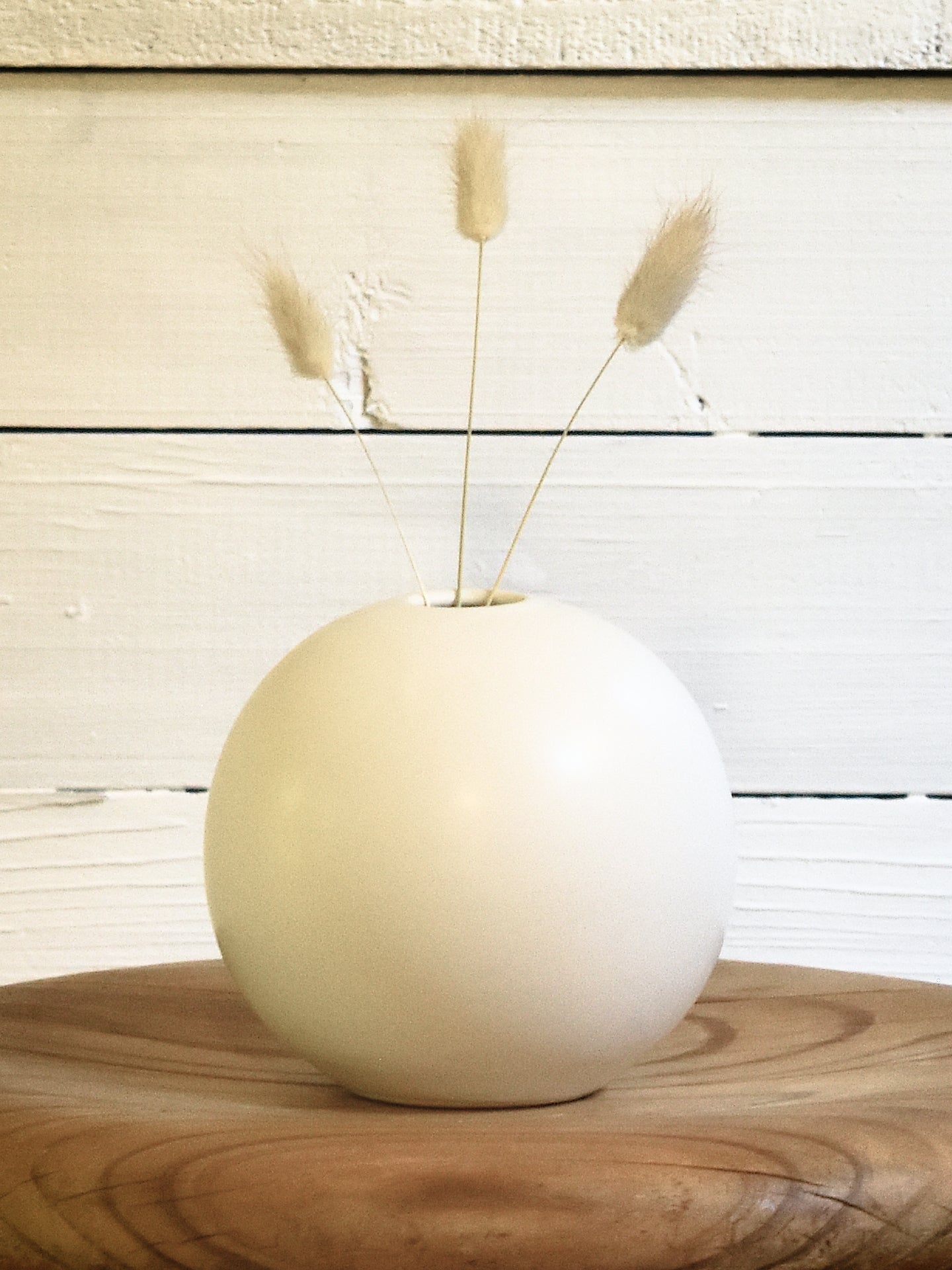Ceramic Orb Vase - White